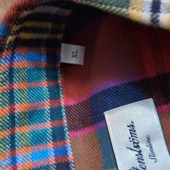 Stenströms Madras Plaid Slimline Button Down Shirt Size XL In Multicolor - Picture 5 of 10